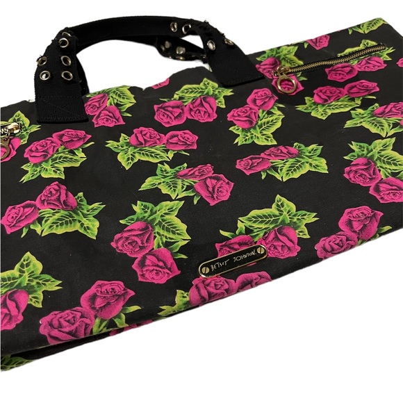 Betsey Johnson Reversible Floral/Cheetah Tote Bag - Picture 3 of 12